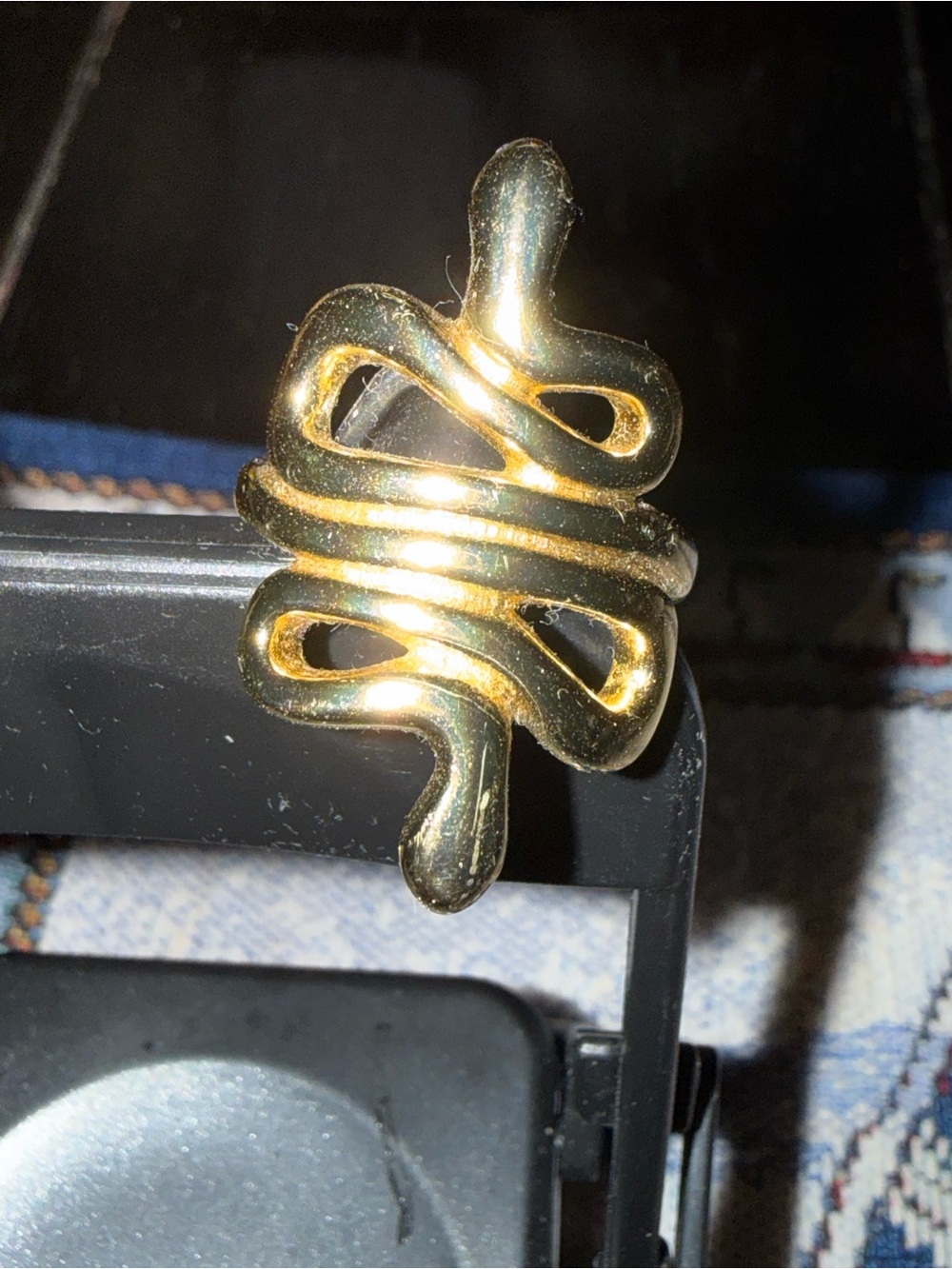 Gold Serpentine Gold 14 k over Silver Ring size 8 - Uno de 50